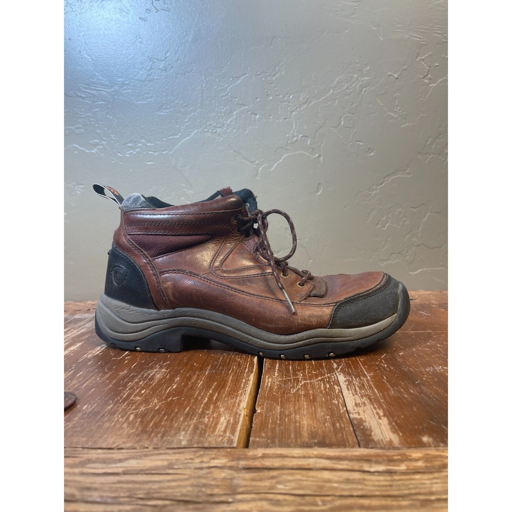 Ariat Terrain Mid Boots Womens 10 Brown Leather Hiking Riding Slip Resistant